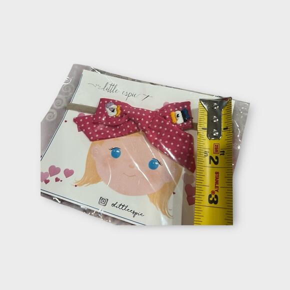 Little Espie Disney Donald and Daisy Duck handmade baby embroidered headband bow - Picture 4 of 4